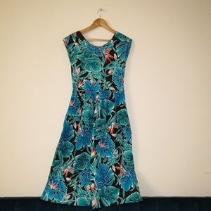 Hilo Hattie Vintage 80s Hawaiian Print Dress